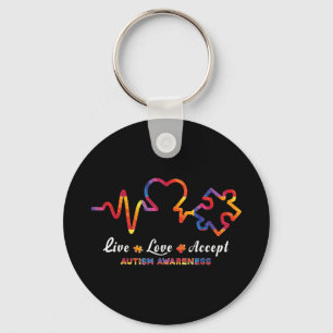 Drawstring closurelive, liefde, accepteren, autism sleutelhanger