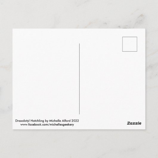Draxolotyl Hatchling Briefkaart (Achterkant)