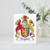 Drayton Family Crest Briefkaart (Staand voorkant)