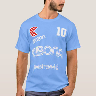 Drazen Petrovic Retro Kroatië Basketball Jersey T-shirt