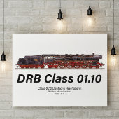 DRB Class 01.10 Deutsche Reichsbahn Steam Train Poster