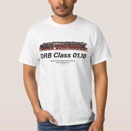 DRB Class 01.10 Deutsche Reichsbahn Steam Train T-shirt (Voorkant)