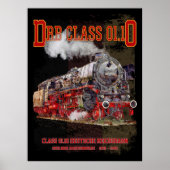 DRB Class 01.10 Steam Train. Deutsche Reichsbahn Poster (Voorkant)