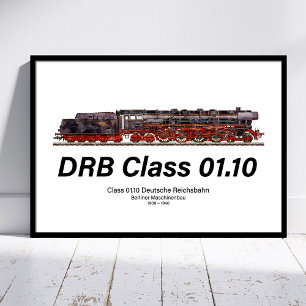 DRB Klasse 01.10 Deutsche Reichsbahn Stoomtrein Poster
