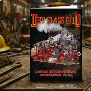 DRB Klasse 01.10 Stoomtrein. Deutsche Reichsbahn Bedankkaart