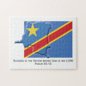 DRC CONGO | Gezegende natie | CONGOLESE FLAG Legpuzzel (Horizontaal)