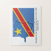 DRC CONGO | Gezegende natie | CONGOLESE FLAG Legpuzzel (Verticaal)
