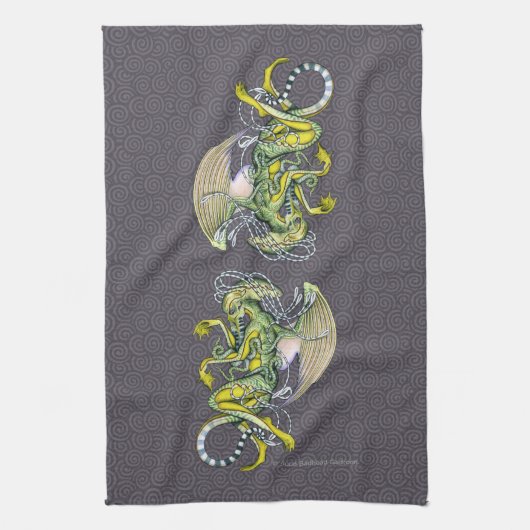 Dread Cthulhu Kitchen Towels Style 2 Theedoek (Verticaal)