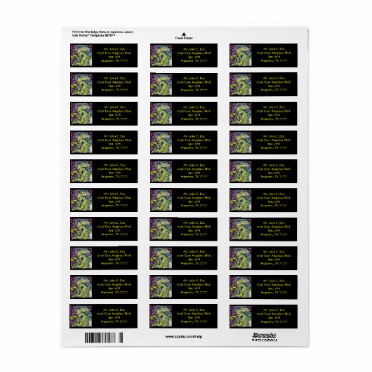 Dread Cthulhu Return-adreslabel Etiket (Full Sheet)