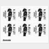 DREAD GITAARIST BLACK KUSH VIERKANTE STICKER (Vel)