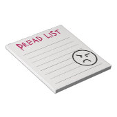 Dread-lijst Notitieblok (Schuin)