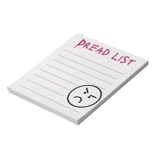 Dread-lijst Notitieblok (Linkerzijde)