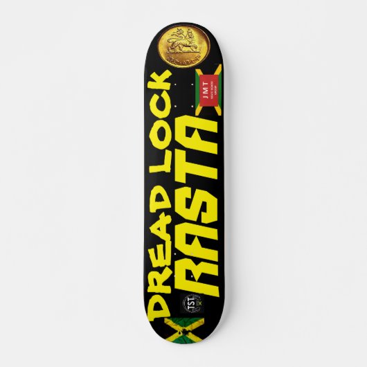 DREAD LOCK RASTA OFFICIEEL 7 3/4-inch skateboard (Voorkant)