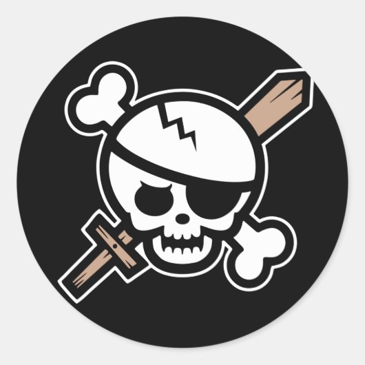 Dread Pirate Pete Ronde Sticker (Voorkant)