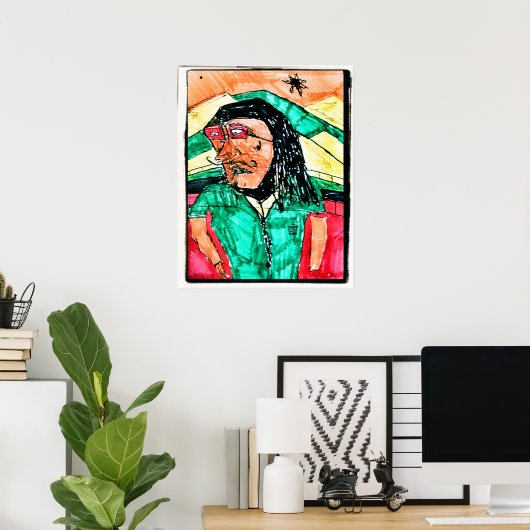 Dread-profieltekening Poster (Thuiskantoor)