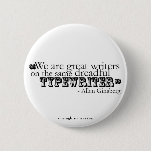 Dreadful schrijfmachine ronde button 5,7 cm (Voorkant)