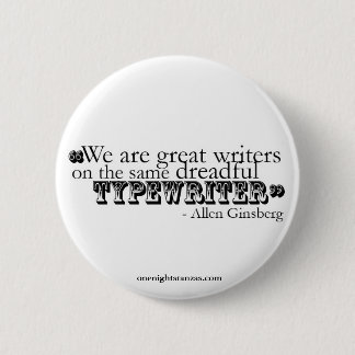 Dreadful schrijfmachine ronde button 5,7 cm