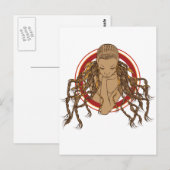 Dreadlock Girl Briefkaart (Voorkant / Achterkant)