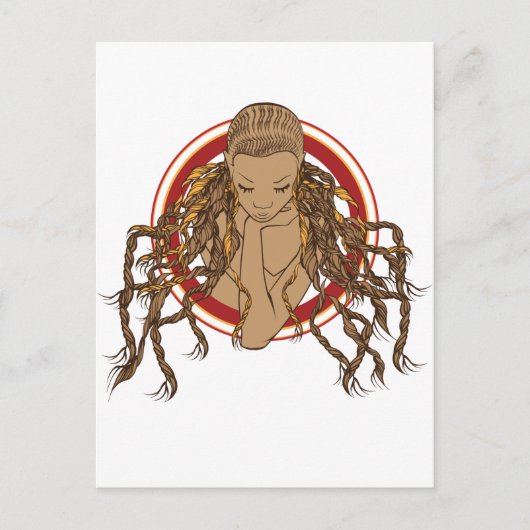 Dreadlock Girl Briefkaart (Voorkant)