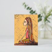 dreadlock girl briefkaart (Staand voorkant)