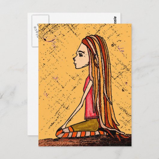 dreadlock girl briefkaart (Voorkant / Achterkant)