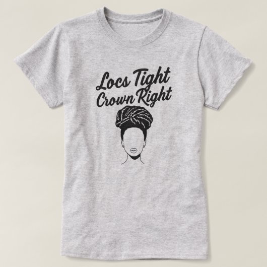 Dreadlock "Loc's Tight Crown Right" Vlecht T-shirt (Design voorkant)