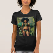 Dreadlock Queen Cheeba Zwart T-shirt (Voorkant)