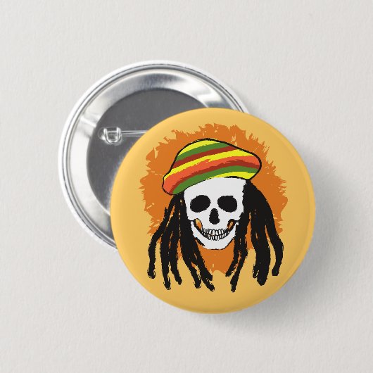 Dreadlock skop ronde button 5,7 cm (Voorkant /achterkant)