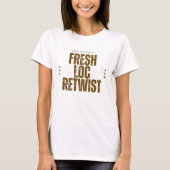 Dreadlock Vlechting Zwart Haar T-Shirt (Voorkant)