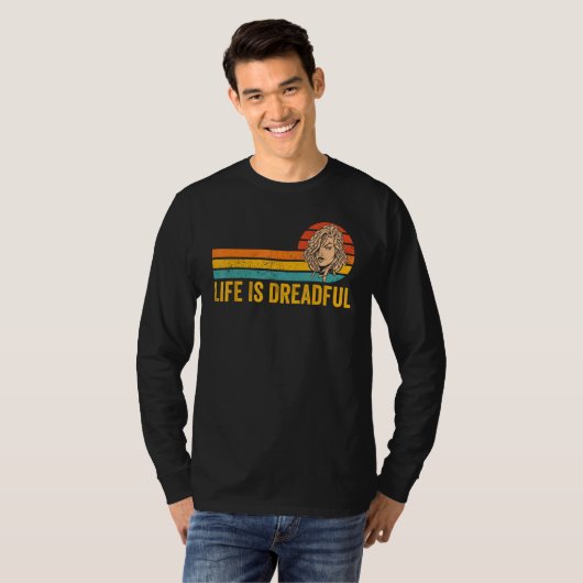 Dreadlocks Dreads Rastafari Rasta Life Is Dreadful T-shirt (Voorkant volledig)