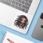 Dreadlocks en Island Vibes Sticker (Laptop met iPhone)