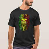 Dreadlocks Rasta Hair Locs Reggae Rastafari Jama T-shirt (Voorkant)