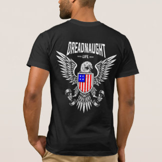 Dreadnaught Eagle Flag (kleur) Logo T-shirt