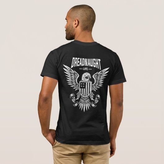 Dreadnaught Eagle Flag Logo T-shirt (Achterkant volledig)