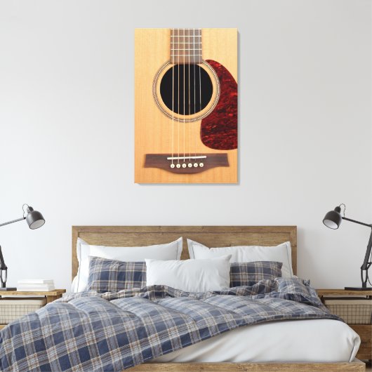 Dreadneen Acoustic 6 String Guitar Canvas Afdruk (Insitu (Slaapkamer))