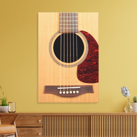 Dreadneen Acoustic 6 String Guitar Canvas Afdruk (Insitu (Woonkamer))
