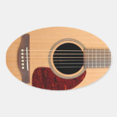 Dreadneen Acoustic 6 String Guitar Ovale Sticker (Voorkant)