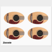 Dreadneen Acoustic 6 String Guitar Ovale Sticker (Vel)