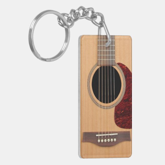 Dreadneen Acoustic 6 String Guitar Sleutelhanger (Voorkant Links)