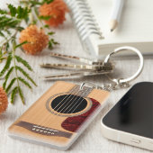 Dreadneen Acoustic 6 String Guitar Sleutelhanger (Voorkant Rechts)