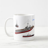 Dreadneen slagschip koffiemok (Links)