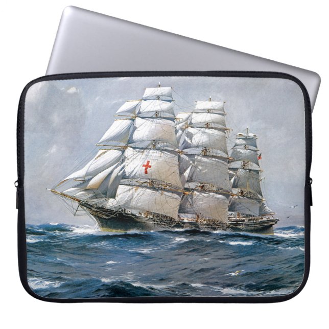 Dreadnked Sailing Clipper Laptop Sleeve (Voorkant)