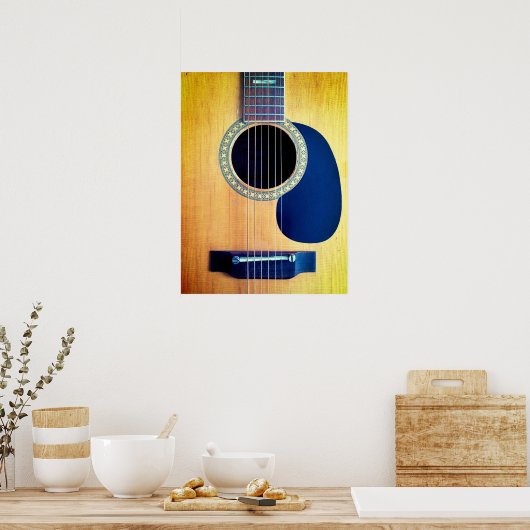 Dreadnought Acoustic Guitar Poster (Keuken)