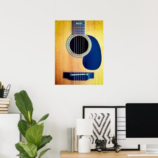 Dreadnought Acoustic Guitar Poster (Thuiskantoor)