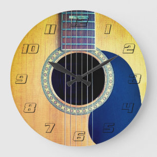 Dreadnought akoestische gitaar met cijfers grote klok