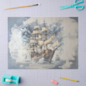 Dreadnought's Embrace Brown Battle Ship Blue Tissuepapier (Craft)