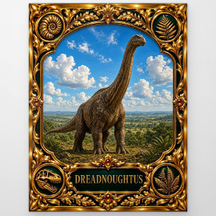 Dreadnoughtus, met juwelen versierde erfstuk kunst briefkaart