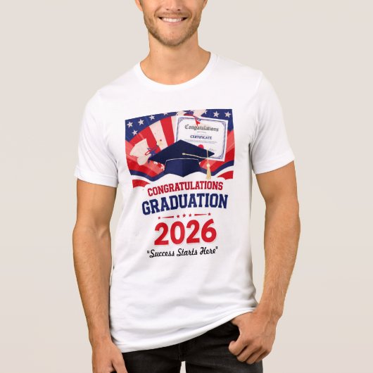 "Dream Achieve Graduate" Tri-Blend Shirt (Voorkant)