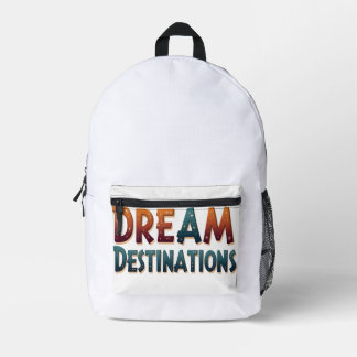 Dream Achieves Destination T-shirt Bedrukte Rugzak