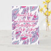 Dream als een Bohemisch werk als een Boss Kaart (Gele Bloem)